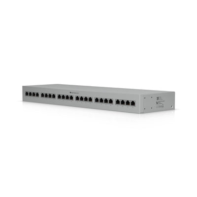Ubiquiti Ethernet Surge Protection,Rack-mount Indoor Panel Supports Up To 10 GbE, PoE, 20kA Surge Discharge Port,24-port Integrated,1U Rack-mount