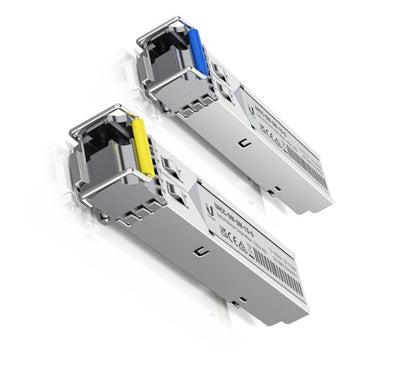 Ubiquiti UFiber1 Gbps Bidirectional Single-Mode SFP Module, 2-Pack, Up 3km Distance, Simplex LC Connector, No Fiber Cable