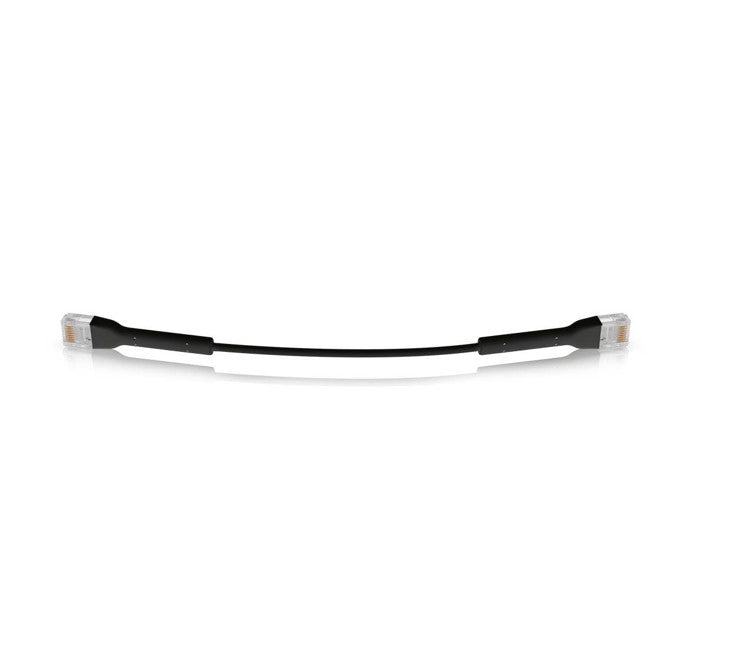 Ubiquiti UniFi Patch Cable Single Unit, 1m, Black, End Bendable to 90 Degree, RJ45 Ethernet Cable, Cat6, Ultra-Thin 3mm Diameter