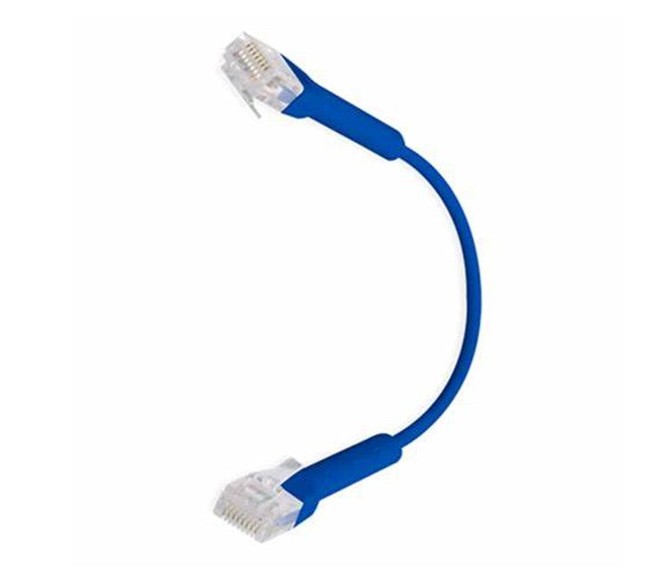 Ubiquiti UniFi Patch Cable Single Unit, 1m, Blue, End Bendable to 90 Degree, RJ45 Ethernet Cable, Cat6, Ultra-Thin 3mm Diameter