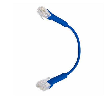 Ubiquiti UniFi Patch Cable Single Unit, 1m, Blue, End Bendable to 90 Degree, RJ45 Ethernet Cable, Cat6, Ultra-Thin 3mm Diameter