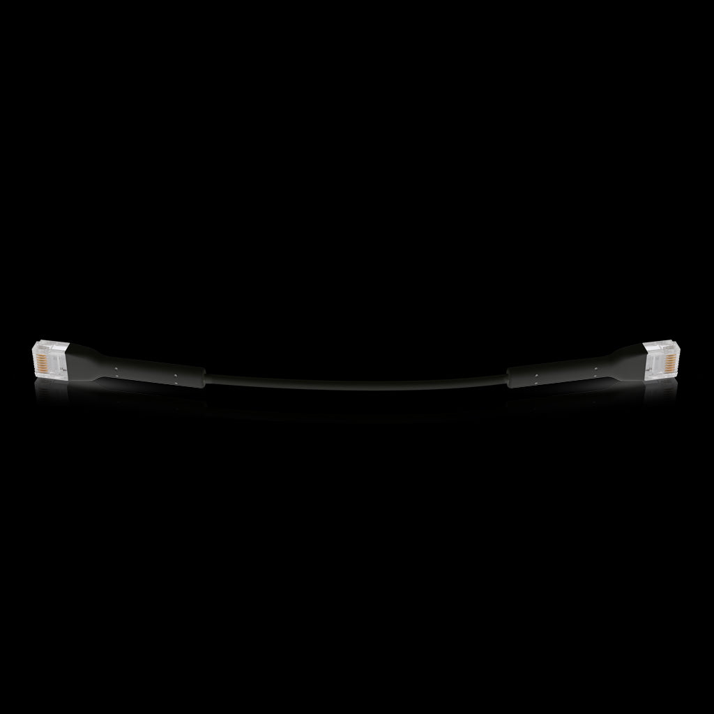 Ubiquiti UniFi Patch Cable, 50-Pack, Reduced Packaging (Low Plastic), Length 0.1m, BLACK, Both End Bendable to 90 Degree, RJ45 Cat6