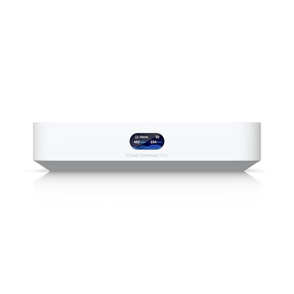 Ubiquiti Cloud Gateway Max, Compact 2.5G With 30 UniFi device 300 Client Support, 1.5 Gbps IPS Routing, 512GB NVMe SSD Included