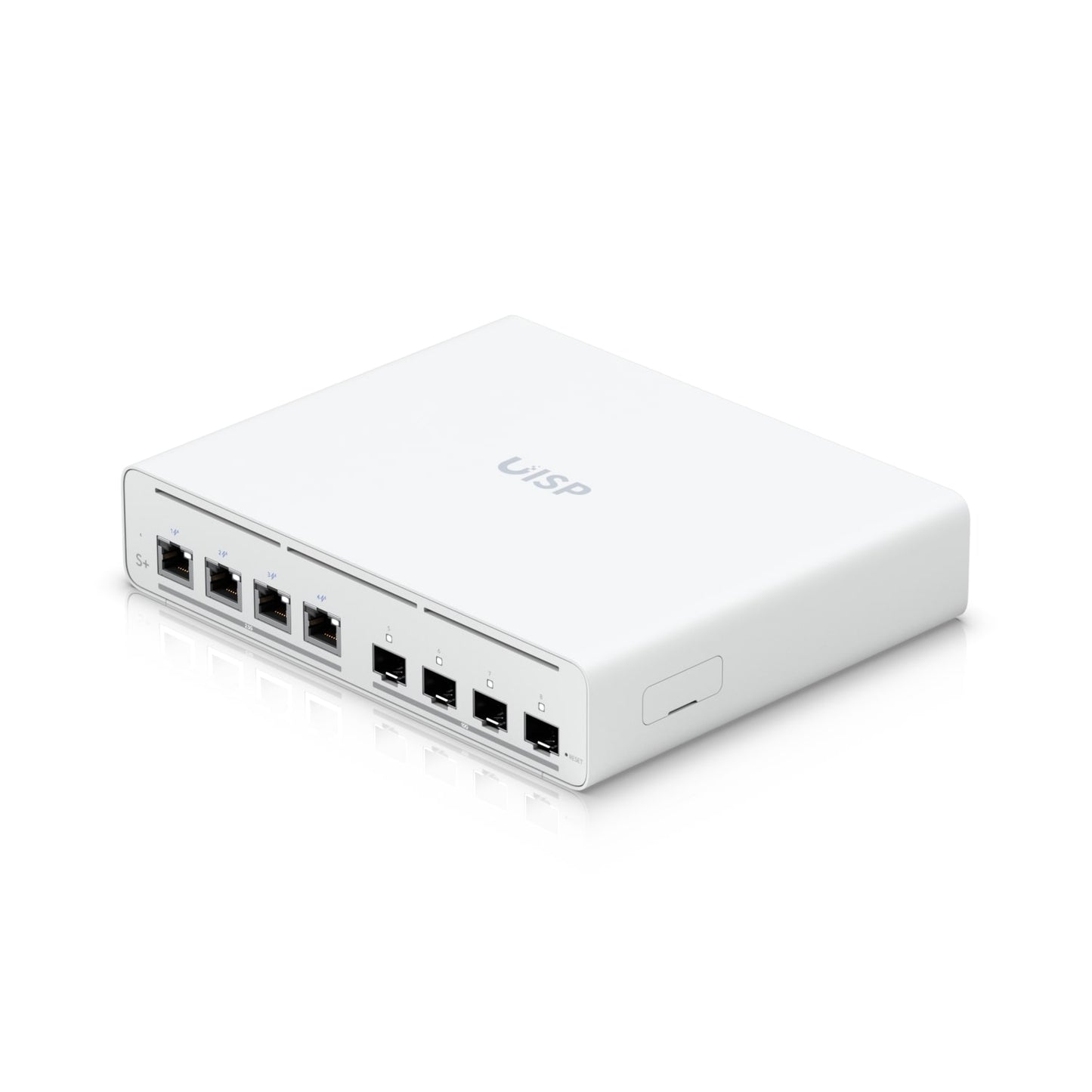 Ubiquiti UISP Switch Plus, 2.5 GbE PoE Switch For ISP Applications, RJ45 Ports, 27V Passive PoE Output, 4 10G SFP ports,