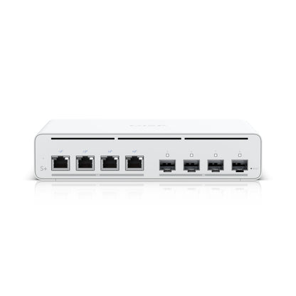 Ubiquiti UISP Switch Plus, 2.5 GbE PoE Switch For ISP Applications, RJ45 Ports, 27V Passive PoE Output, 4 10G SFP ports,