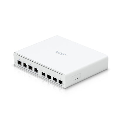 Ubiquiti UISP Switch Plus, 2.5 GbE PoE Switch For ISP Applications, RJ45 Ports, 27V Passive PoE Output, 4 10G SFP ports,