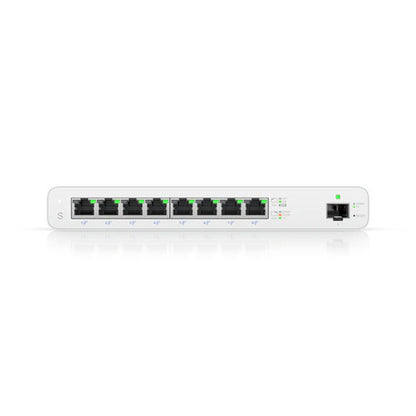 Ubiquiti UISP Switch, 8-Port GbE Switch w  27V Passive PoE, For MicroPoP Applications, 110W PoE Budget, Fanless, Layer 2 Switching,