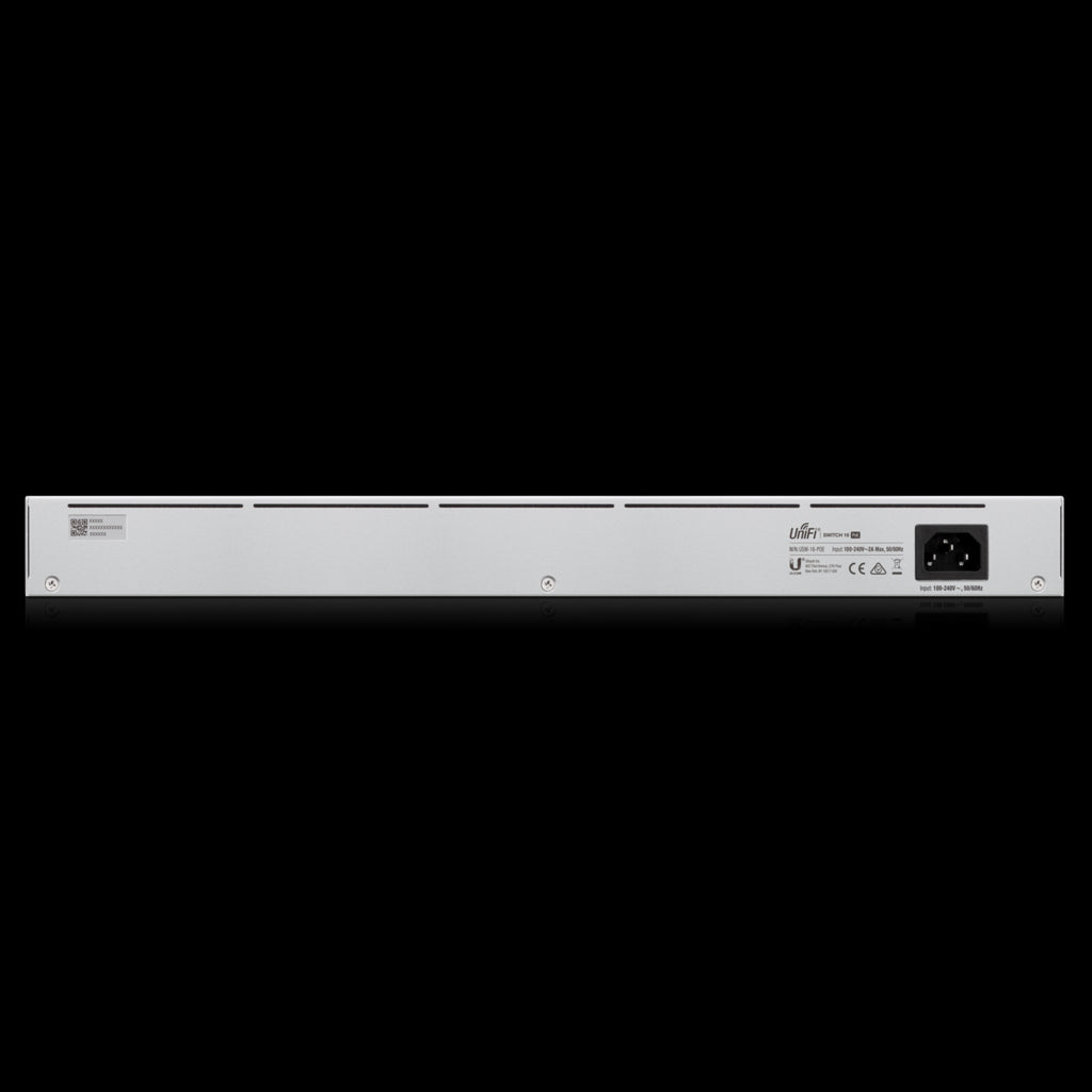 Ubiquiti UniFi 16-port Managed Gigabit Switch - 8x PoE Ports, 8x Gigabit Ethernet Ports, 2x SFP , 42W, Touch Display, Fanless , GEN2,