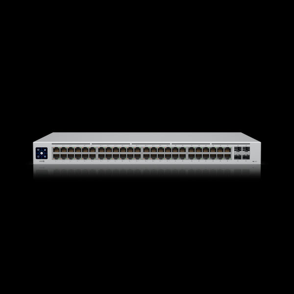 Ubiquiti UniFi 48-port Managed Gigabit Layer2 switch,  48x Gigabit Ethernet Ports w  32x 802.3at POE, 4x SFP Port Touch Display 195W,
