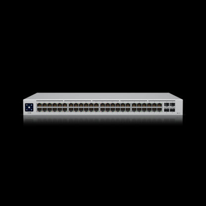 Ubiquiti UniFi 48-port Managed Gigabit Layer2 switch,  48x Gigabit Ethernet Ports w  32x 802.3at POE, 4x SFP Port Touch Display 195W,