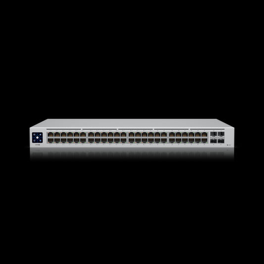 Ubiquiti UniFi 48-port Managed Gigabit Layer2 switch,  48x Gigabit Ethernet Ports w  32x 802.3at POE, 4x SFP Port Touch Display 195W,