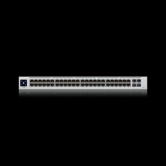 Ubiquiti UniFi 48-port Managed Gigabit Layer2 switch,  48x Gigabit Ethernet Ports w  32x 802.3at POE, 4x SFP Port Touch Display 195W,