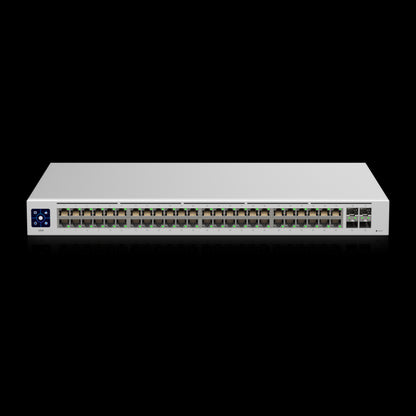Ubiquiti UniFi USW-48, 48-port Managed Gigabit Layer2 Switch - 48x Gigabit Ethernet Ports 4x SFP Port Touch Display,