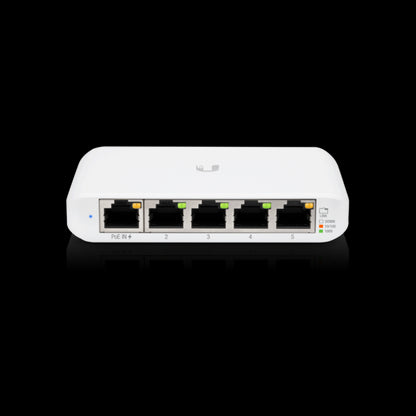 Ubiquiti USW Flex Mini 3 Pack - Managed, No PSU Cable, UniFi, Layer 2 Gigabit Switch, 5x GbE RJ45 Ports, PoE (802.3af) or USB Type-C 5V 1A,