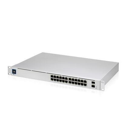 Ubiquiti UniFi 24 port Managed Gigabit Layer2  Layer3 Switch, Auto-sensing 802.3at PoE  802.3bt PoE, SFP, Touch Display - 400W GEN2,