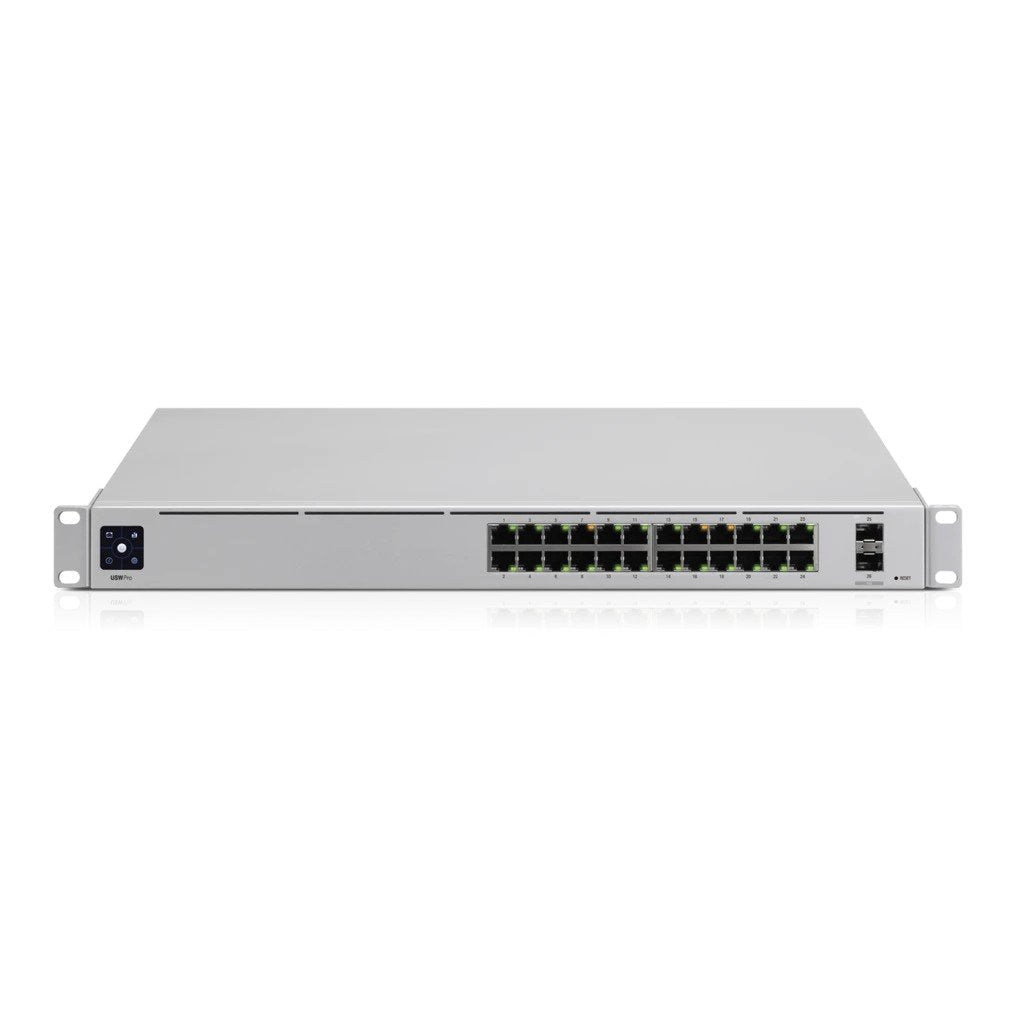Ubiquiti UniFi 24-port Switch with (24) Gigabit RJ45 Ports and (2) 10G SFP Ports. Powerful Second-generation UniFi Switching,