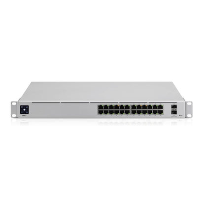 Ubiquiti UniFi 24-port Switch with (24) Gigabit RJ45 Ports and (2) 10G SFP Ports. Powerful Second-generation UniFi Switching,
