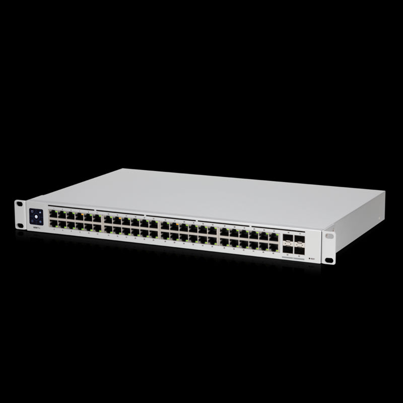 Ubiquiti UniFi 48-Port Managed Gigabit Layer2  Layer3 Switch - 48x Gigabit Ethernet Ports, 4x SFP Ports - Touch Display - GEN2,