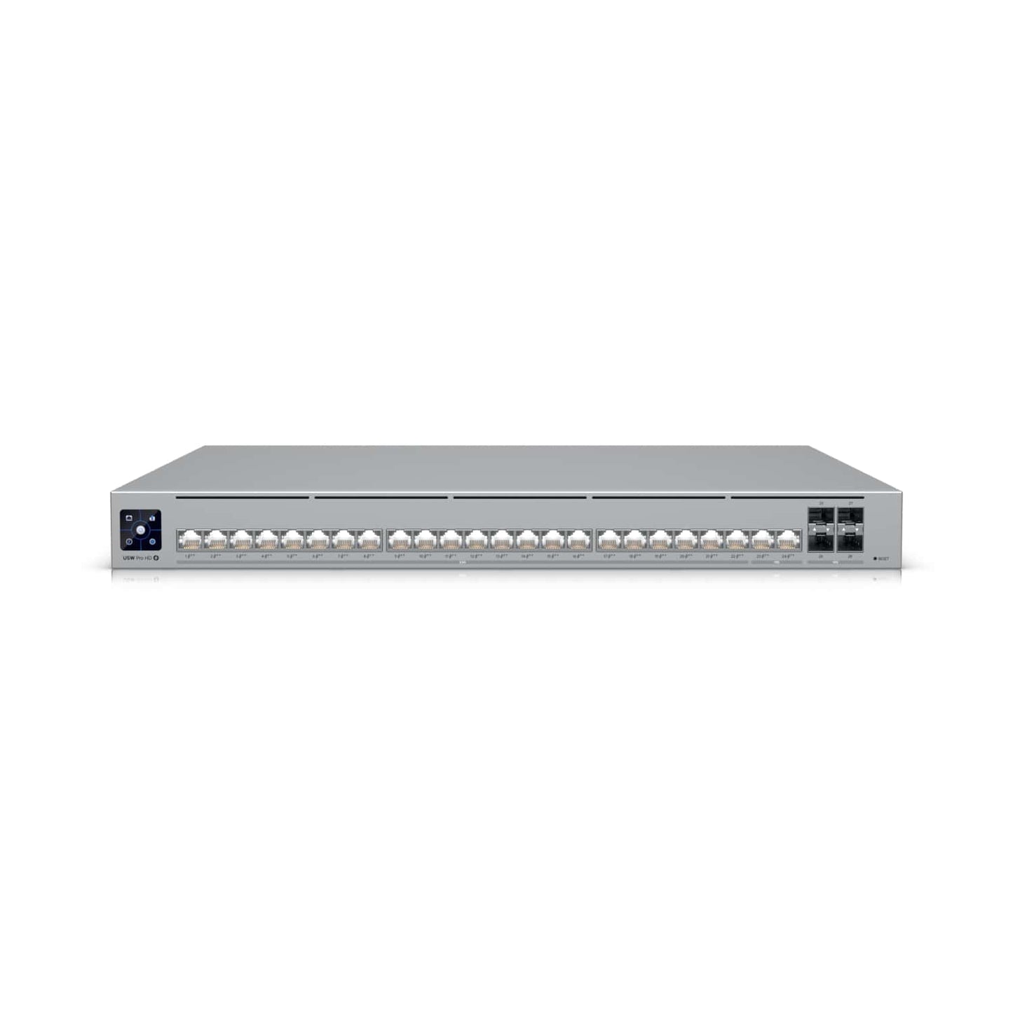 Ubiquiti Pro HD 24 PoE,Professional-grade, Layer 3 Etherlighting Switch, (2) 10 GbE PoE, (22) 2.5 GbE PoE, (4) 10G SFP Ports.