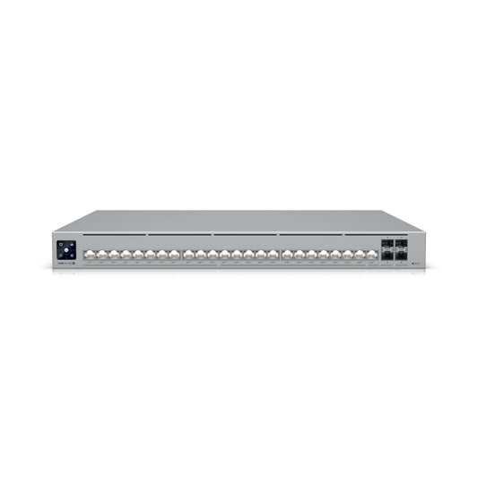Ubiquiti Pro HD 24 PoE,Professional-grade, Layer 3 Etherlighting Switch, (2) 10 GbE PoE, (22) 2.5 GbE PoE, (4) 10G SFP Ports.