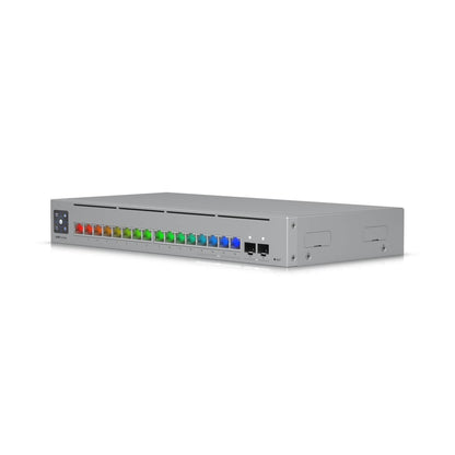 Ubiquiti UniFi Network,Pro Max 16 Switch,16-port, Layer 3 Etherlighting, 2.5 GbE, Power Supply 5V, 25W, Versatile Mounting Options.