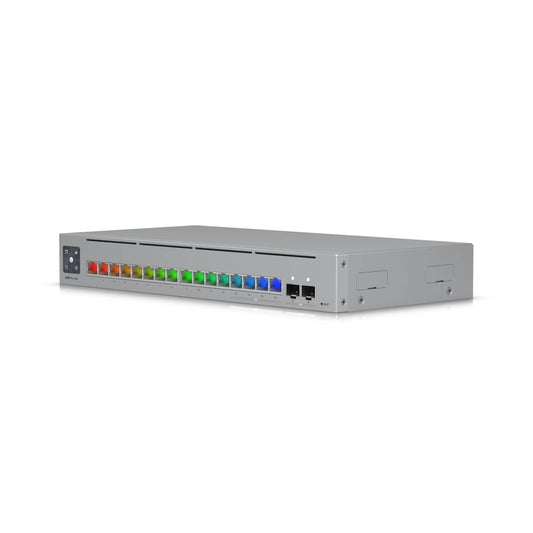 Ubiquiti UniFi Network,Pro Max 16 Switch,16-port, Layer 3 Etherlighting, 2.5 GbE, Power Supply 5V, 25W, Versatile Mounting Options.