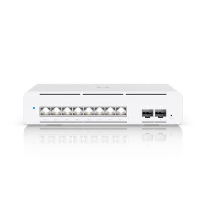 Ubiquiti Pro XG 8 PoE, Compact Desktop Wall-mountable, Professional-grade 8-port, Layer 3 Etherlighting  PoE Switch With (8) 10 GbE, (2) 10G SFP