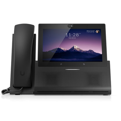 Ubiquiti UniFi Talk Phone Touch Max,Premium Desktop Smartphone,Ultimate User Exper,7 Touch Display,PoE In,Bluetooth,5V, 3A USB type C, Black