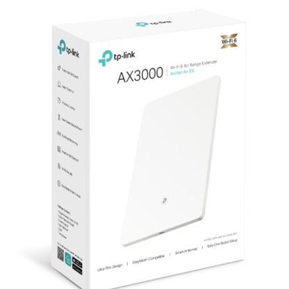 TP-Link Archer Air E5 AX3000 Dual-Band Wi-Fi 6 Air Range Extender, 574 Mbps at 2.4 GHz  2402 Mbps at 5 GHz , 8mm Ultra-thin Shell, Multiple Installat
