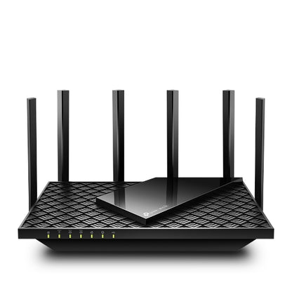 TP-Link Archer AXE75 AXE5400 Tri-Band Gigabit Wi-Fi 6E Router,  574 Mbps at 2.4 GHz  2402 Mbps at 5 GHz  2402 Mbps at 6 GHz