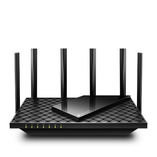 TP-Link Archer AXE75 AXE5400 Tri-Band Gigabit Wi-Fi 6E Router,  574 Mbps at 2.4 GHz  2402 Mbps at 5 GHz  2402 Mbps at 6 GHz