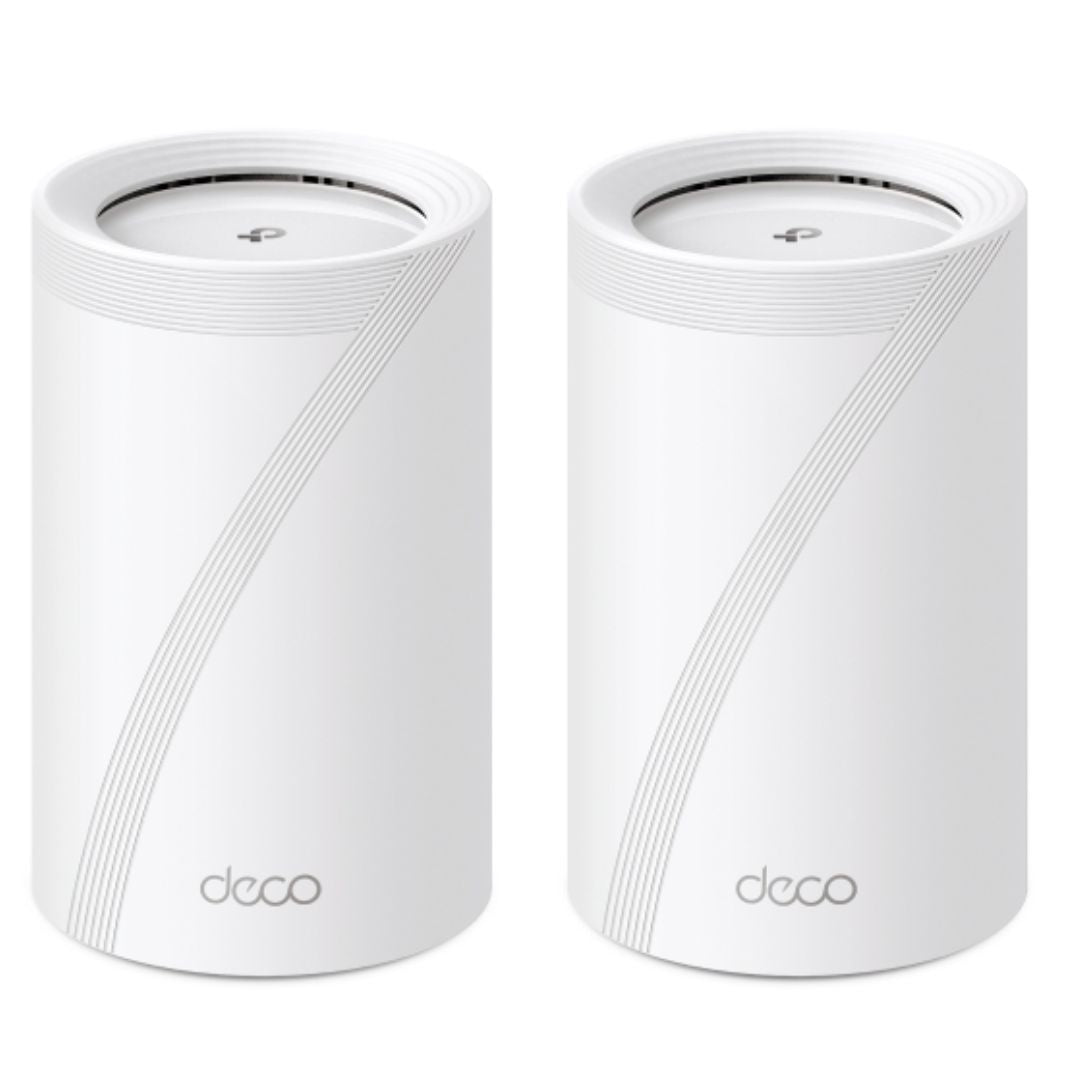 TP-Link Deco BE65(2-pack) BE11000 Whole Home Mesh Wi-Fi 7 System  (WIFI7)  574 Mbps at 2.4 GHz  4320 Mbps at 5 GHz  5760 Mbps at 6 GHz