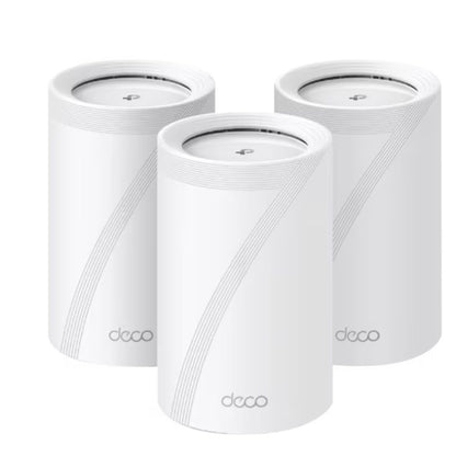 TP-Link Deco BE65(3-pack) BE11000 Whole Home Mesh Wi-Fi 7 System (WIFI7) , 574 Mbps at 2.4 GHz  4320 Mbps at 5 GHz  5760 Mbps at 6 GHz