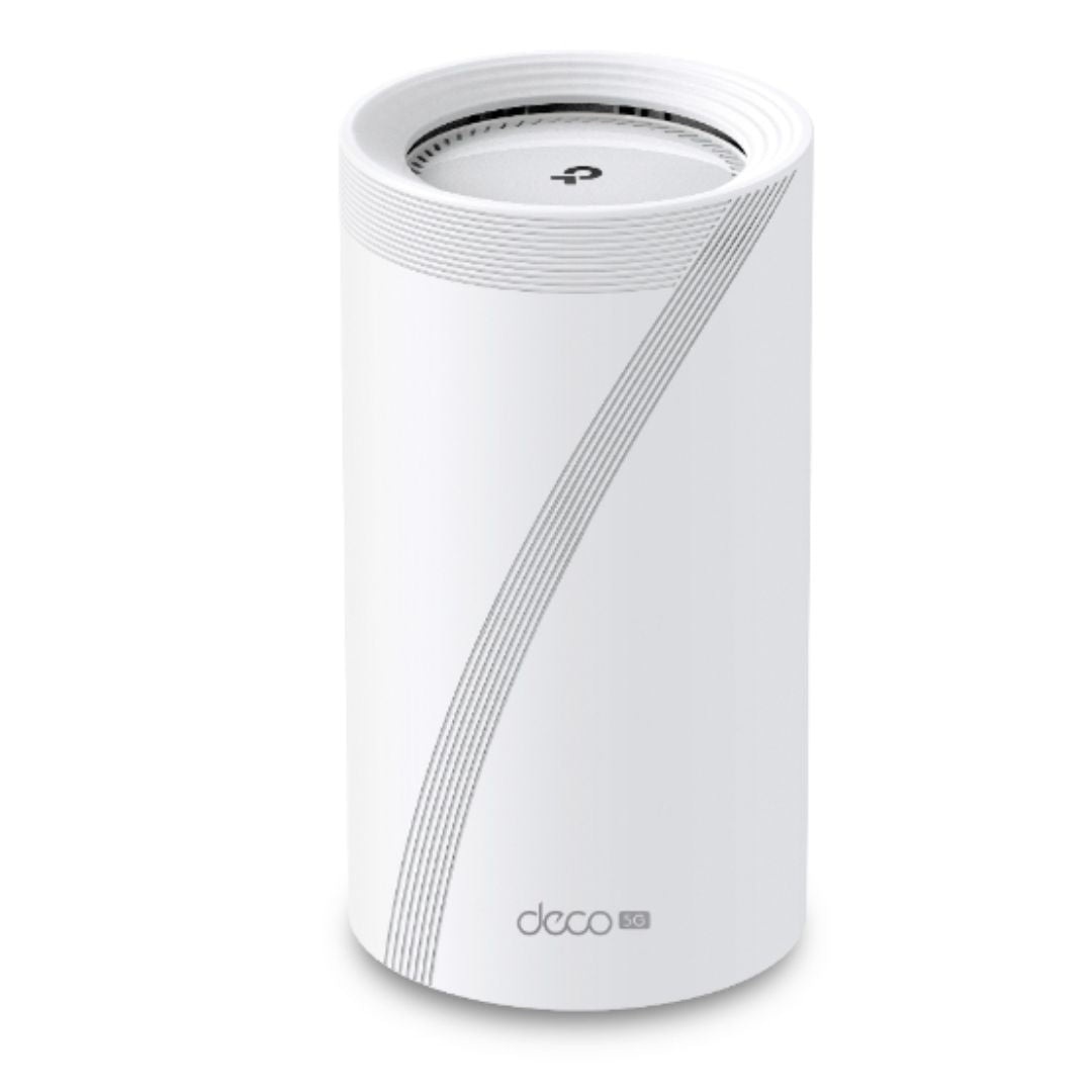 TP-Link Deco BE65-5G(1-pack) 5G BE9300 Tri-Band Whole Home Mesh Wi-Fi 7 Gateway (WIFI7)  574 Mbps at 2.4 GHz  2880 Mbps at 5 GHz  5760 Mbps at 6 GHz