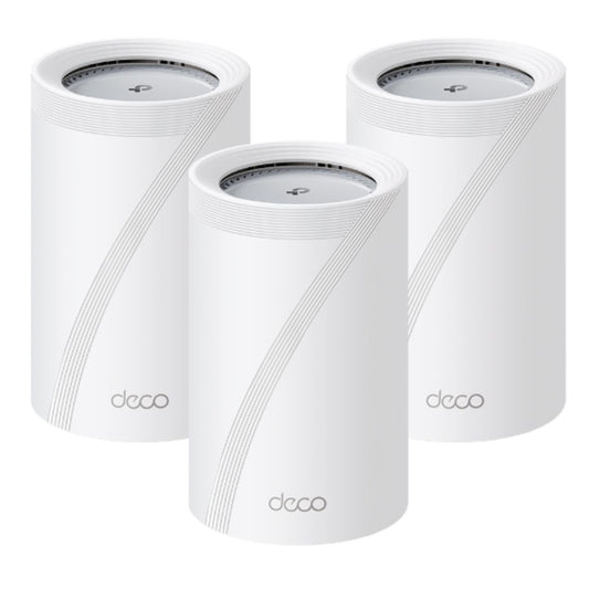 TP-Link Deco BE65 Pro(3-pack) BE11000 Whole Home Mesh WiFi 7 System, 688 Mbps at 2.4 GHz  4320 Mbps at 5 GHz  5760 Mbps at 6 GHz