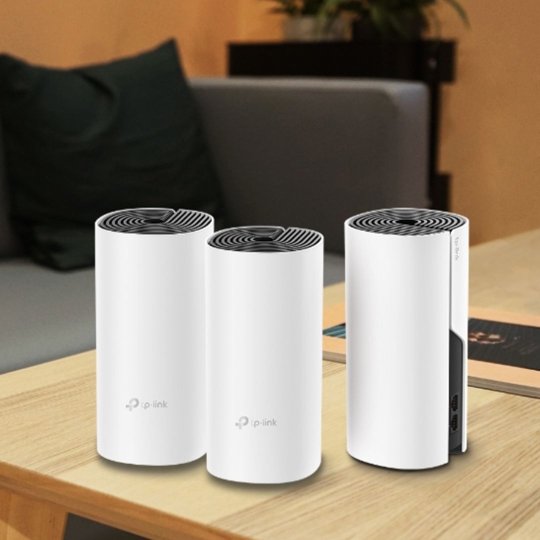 TP-Link Deco M4 (3-pack) AC1200 Whole Home Mesh Wi-Fi System.  ~370sqm Coverage, Up to 100 Devices, Parental Control