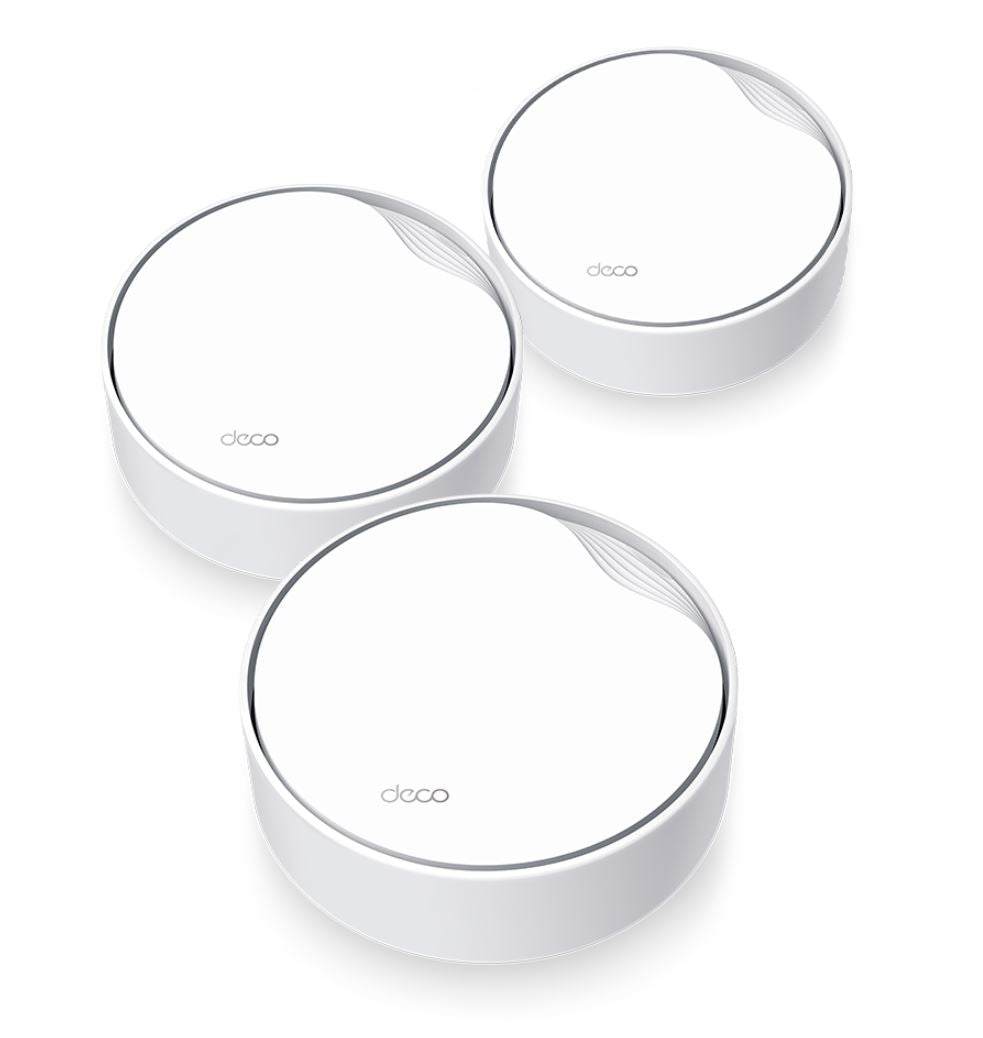 TP-Link Deco X50-PoE(3-pack) AX3000 Whole Home Mesh WiFi 6 System with PoE,  574 Mbps at 2.4 GHz  2402 Mbps at 5 GHz