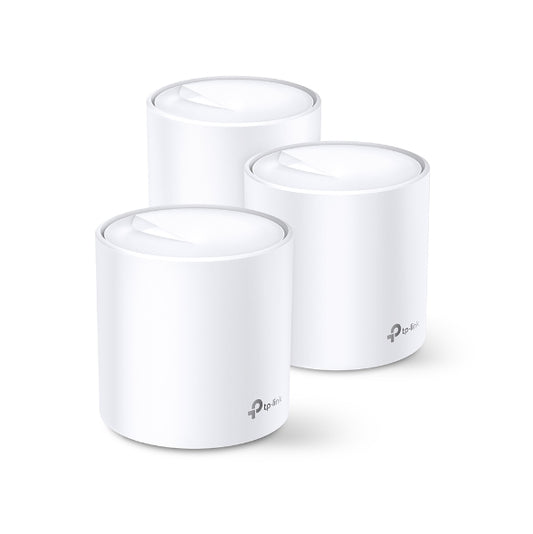 TP-Link Deco X60 (3-pack) AX5400 Whole Home Mesh Wi-Fi 6 System  (WIFI6), Up to 650sqm Coverage, WPA3, TP-Link Homecare, OFDMA, MU-MIMO (3.20V)