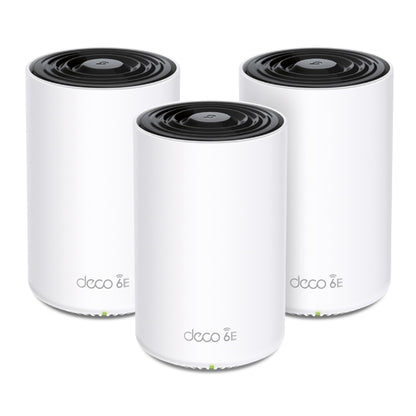 TP-Link Deco XE75 AXE5400 Tri-Band Mesh Wi-Fi 6E System(3-pack) 574 Mbps at 2.4 GHz  2402 Mbps at 5 GHz  2402 Mbps at 6 GHz