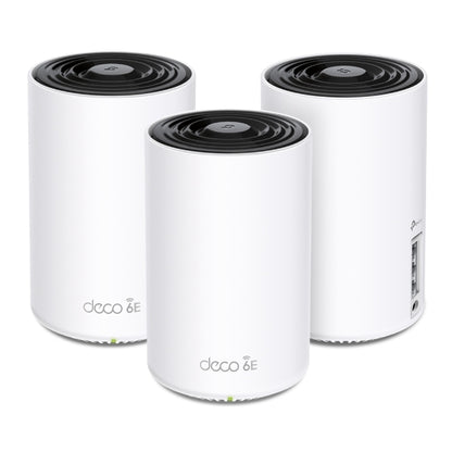 TP-Link Deco XE75 AXE5400 Tri-Band Mesh Wi-Fi 6E System(3-pack) 574 Mbps at 2.4 GHz  2402 Mbps at 5 GHz  2402 Mbps at 6 GHz