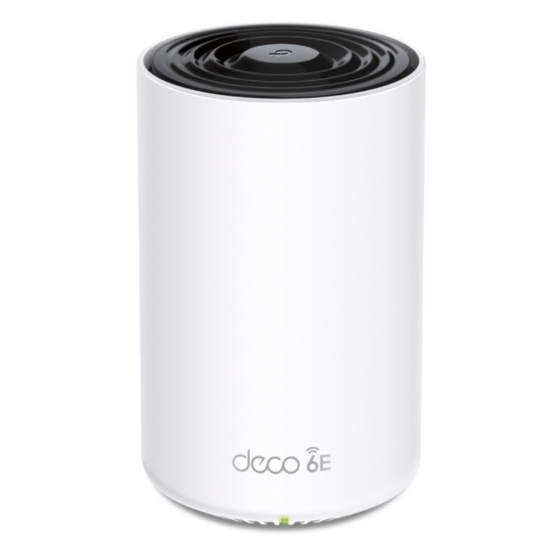 TP-Link Deco XE75 Pro(1-pack)) AXE5400 Tri-Band Mesh Wi-Fi 6E System, 574 Mbps at 2.4 GHz  2402 Mbps at 5 GHz  2402 Mbps at 6 GHz