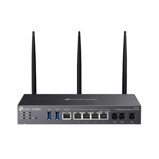 TP-Link DR3650v Omada AX3000 Wi-Fi 6 Gigabit Desktop DSL Gateway, 574Mbps 2.4GHz  2402Mbps 5GHz(HE160), VDSL2 35b 350 60, VoIP