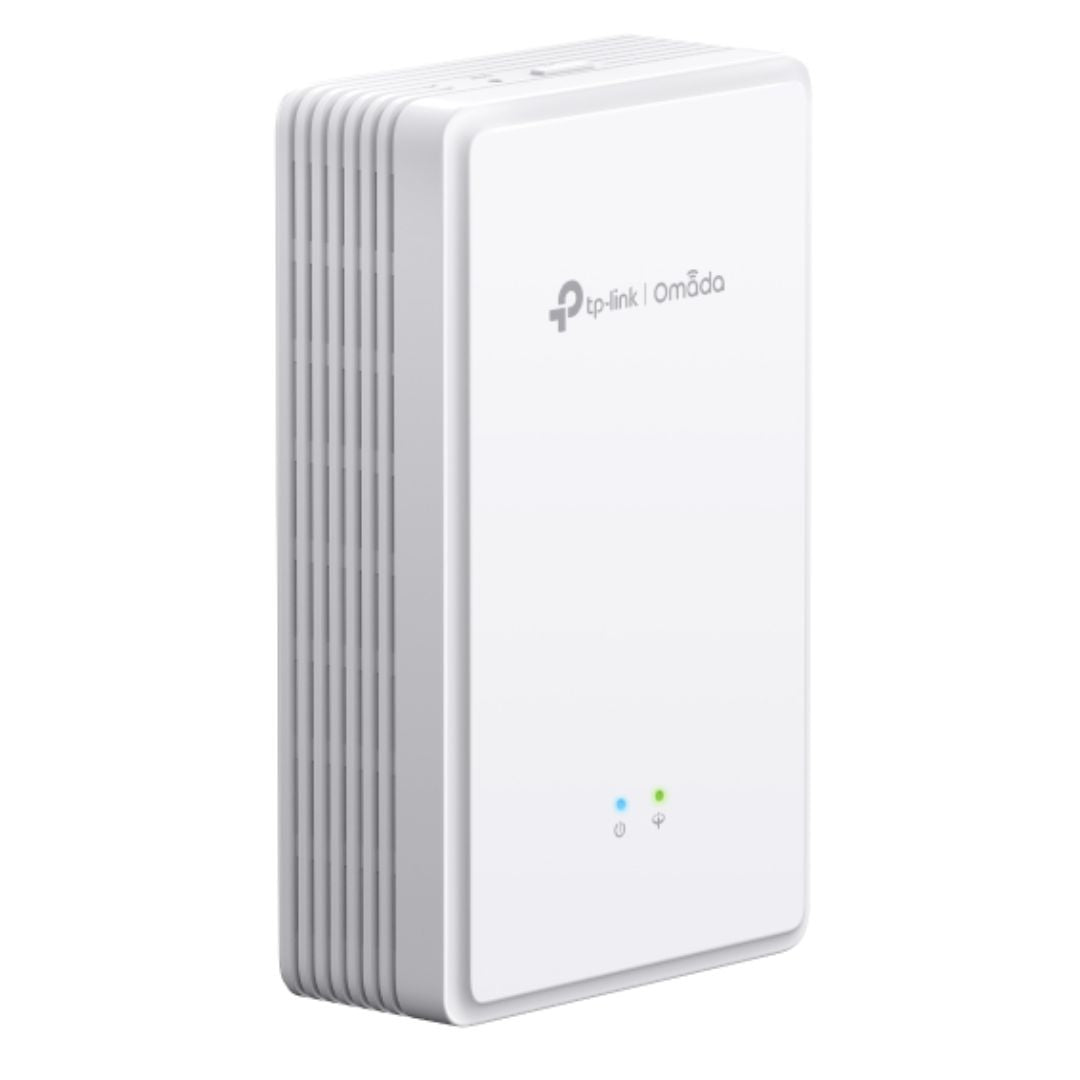 TP-Link EAP615GP-Wall Omada AX1800 Wi-Fi 6 Wall Plate GPON Access Point, 574Mbps at  2.4 GHz  1201 Mbps at 5 GHz, AC Power, 4Internal Antennas, MU-M