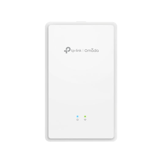 TP-Link EAP625GP-Wall Omada AX1800 Wi-Fi 6 Wall Plate GPON Access Point, 574Mbps at  2.4 GHz  1201 Mbps at 5 GHz, AC Power, Poe Out,4Internal Antenn