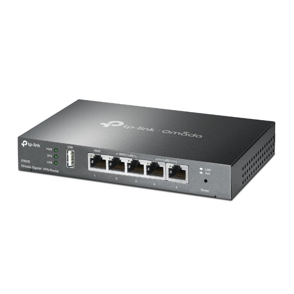TP-Link TL-ER605 (TL-R605) SafeStream Gigabit Multi-WAN VPN Router PPPoE 1 WAN 3 Changeable WAN LAN Ports 10BASE-T, Centralised Cloud, Omada