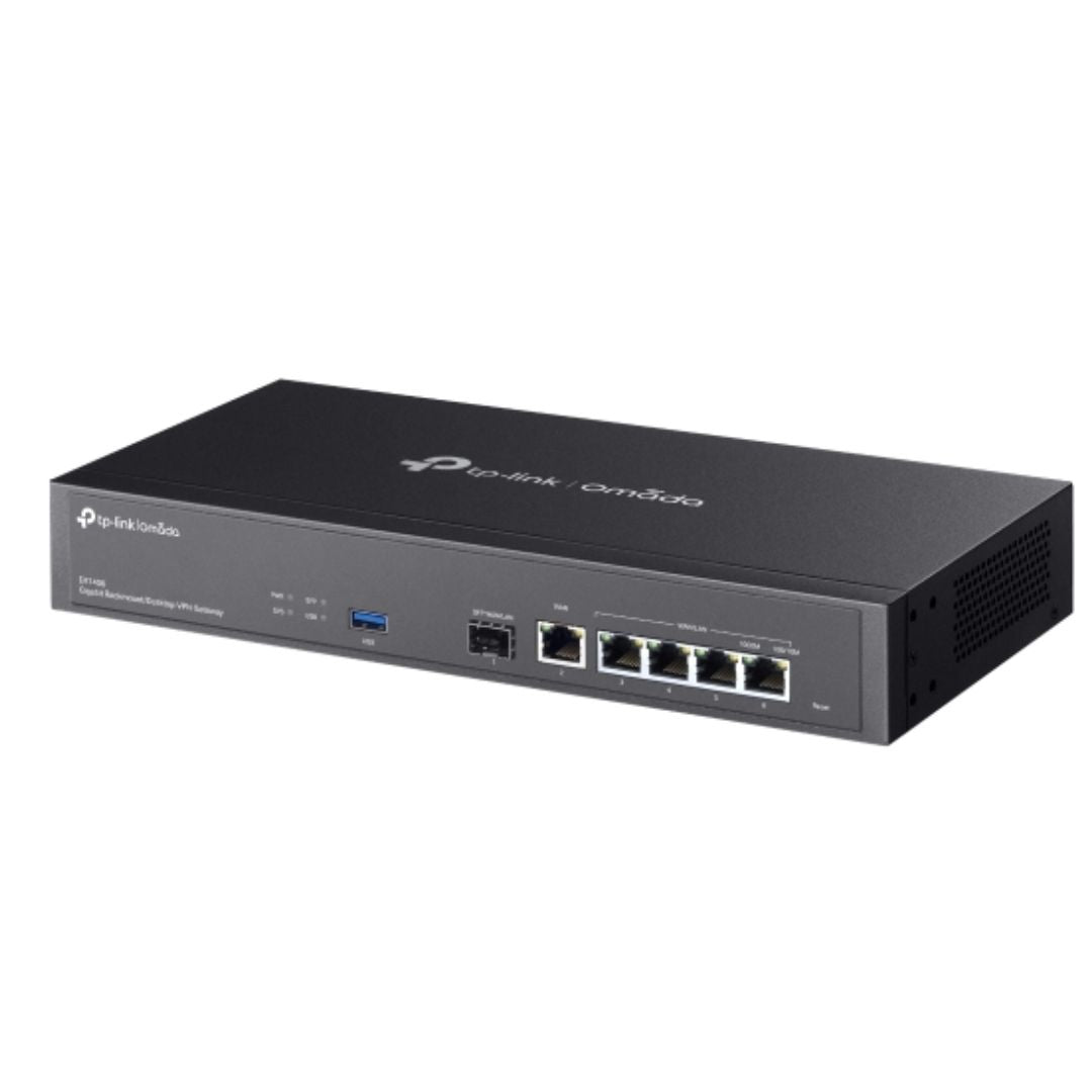 TP-Link ER7406 Omada Gigabit Rackmount Desktop VPN Gateway, 1x Gigabit SFP WLAN LAN, 5x Gigabit RJ45, 1x USB3.0, Load Balance, High Security VPN