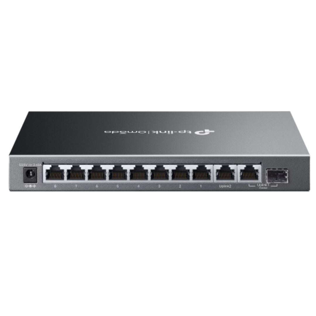 TP-Link ES210GMP Omada 10-Port Gigabit Easy Managed Switch with 8-Port PoE,  Flow Control, Loopback Detection, Port Isolation, Port Mirroring, LAG, V