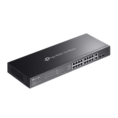 TP-Link ES220GMP Omada 20-Port Gigabit Easy Managed Switch with 16-Port PoE,  Fast PoE, Perpetual PoE, Flow Control, Loopback Detection, Port Isolati
