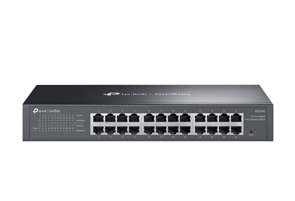 TP-Link ES224G Omada 24-Port Gigabit Easy Managed Switch, Flow Control, Loopback Detection, Port Isolation, Port Mirroring, LAG, VLAN, IGMP Snooping,