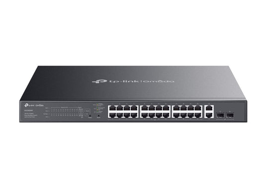 TP-Link ES228GMP Omada 28-Port Gigabit Easy Managed Switch with 24-Port PoE,  Fast PoE, Perpetual PoE, Flow Control, Loopback Detection, Port Isolati
